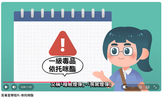 轉知~反毒宣導短片-依托咪酯 的代表圖片